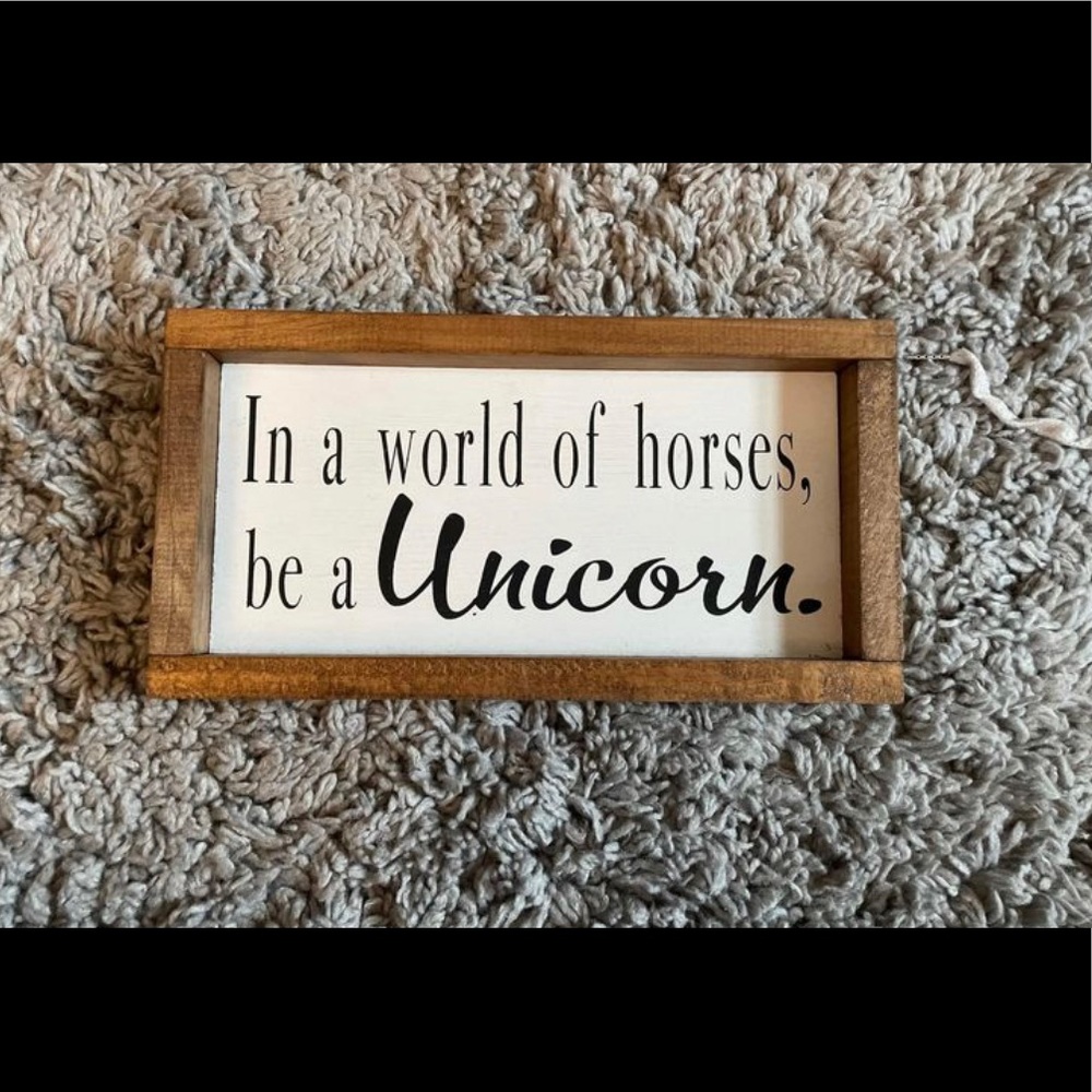 Wooden Unicorn Sign